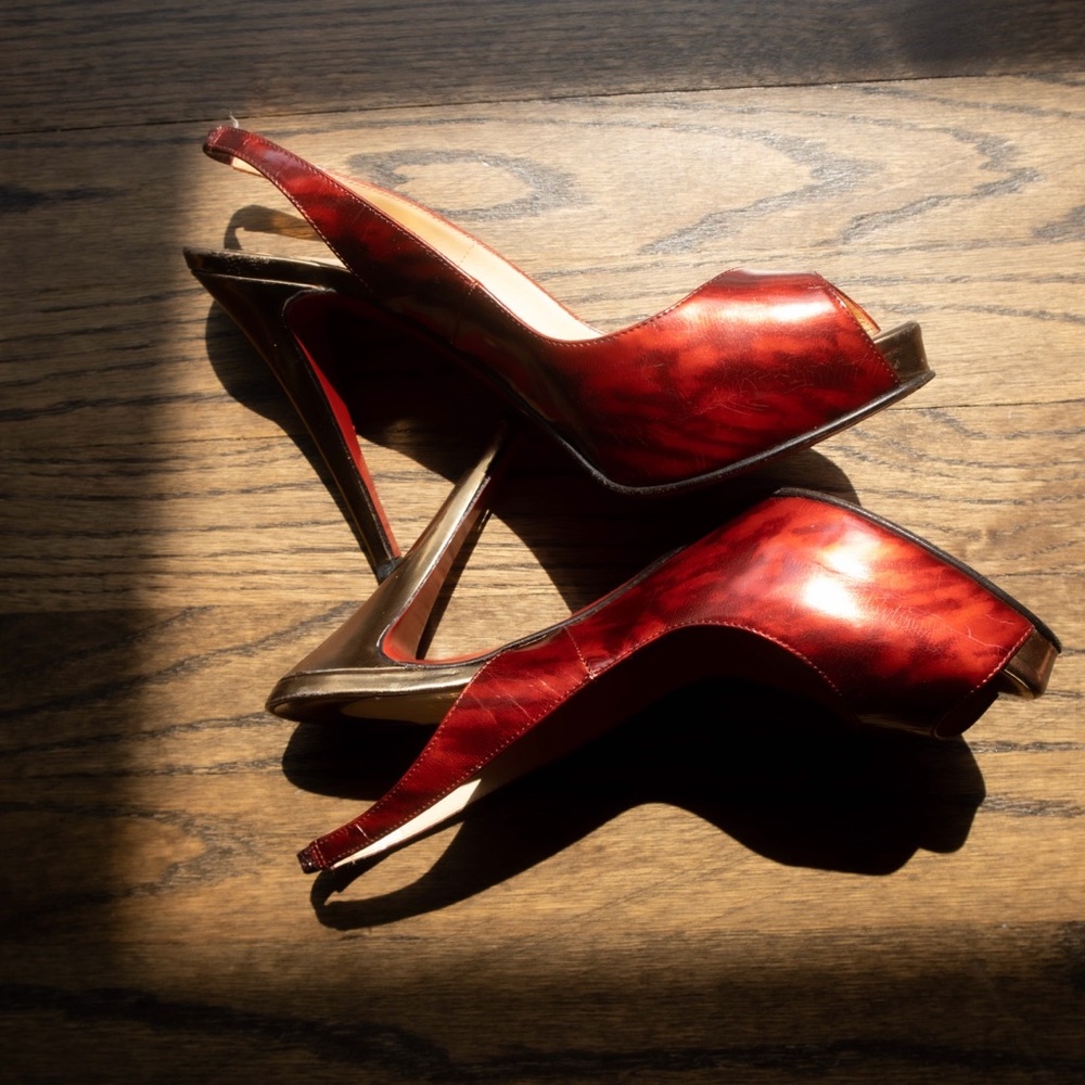 Authentic Christian Louboutin open-toe shoes